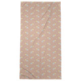 orange patterned towels