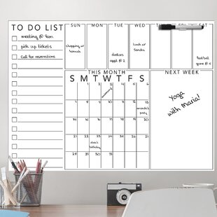 Get Organized Message Wall Mounted Combination Calendar Planner Whiteboard 24 X 17 5