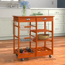 White Details about   Wood Top Kitchen Island Rolling Cart with 1 Drawer & Single Door Storage 