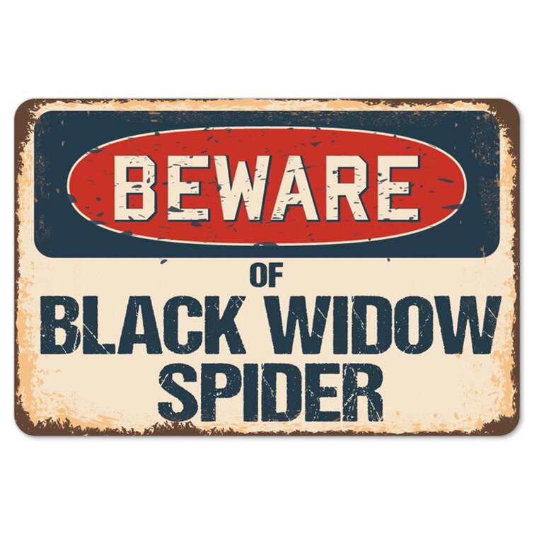 SignMission Decal-Black Widow Spider_Beware Of Black Widow Spider ...