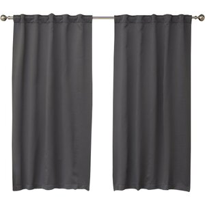 Rebeca Solid Blackout Thermal Curtain Panels (Set of 2)