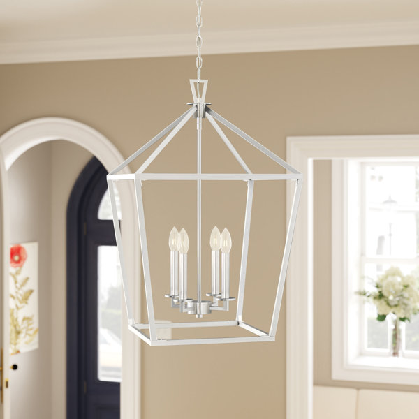 Israel 4 Light Lantern Geometric Chandelier Reviews Birch Lane