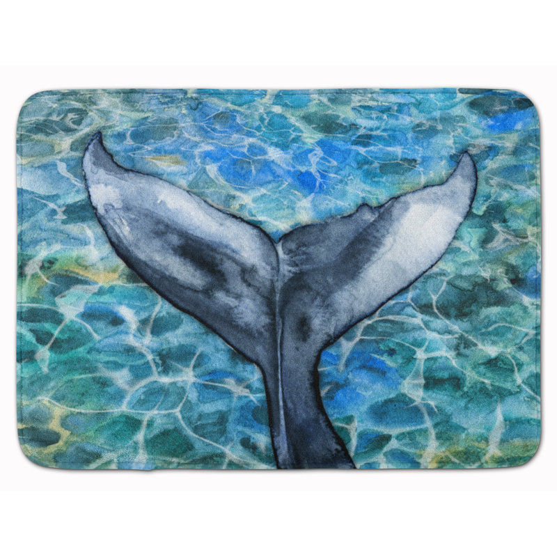 East Urban Home Hachi Whale Tail Rectangle Microfiber Non Slip Bath Rug Wayfair