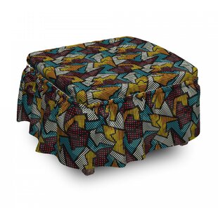 Abstract Ottoman Slipcover (Set Of 2) By East Urban Home