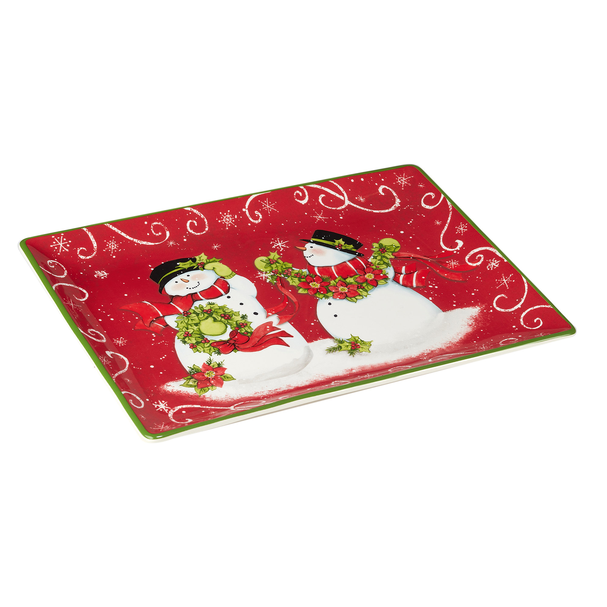 Certified International 'Holiday Magic Nutcracker' Rectangular Serving Platter - 14x10 Inch Ceramic, Multicolor - View #3