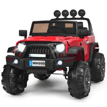 Best Choice Products 12V Kids Ride On Truck Car w/Parent Remote Control Spring Suspension LED Lights Black AUX Port 