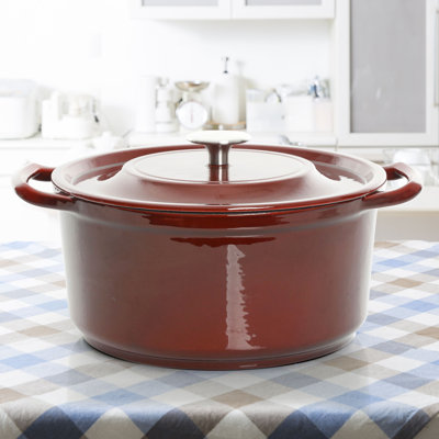 Kenmore 5 qt NonStick Cast Iron Round Dutch Oven Kenmore Color Brown
