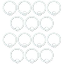 uxcell® 16pcs Window Curtain Drapery Clip Rings Fits 25mm Diameter Rods White 