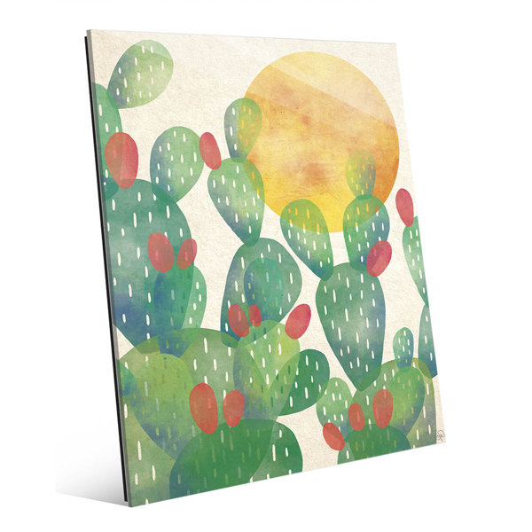 Click Wall Art Watercolor Cactus Painting Print Wayfair