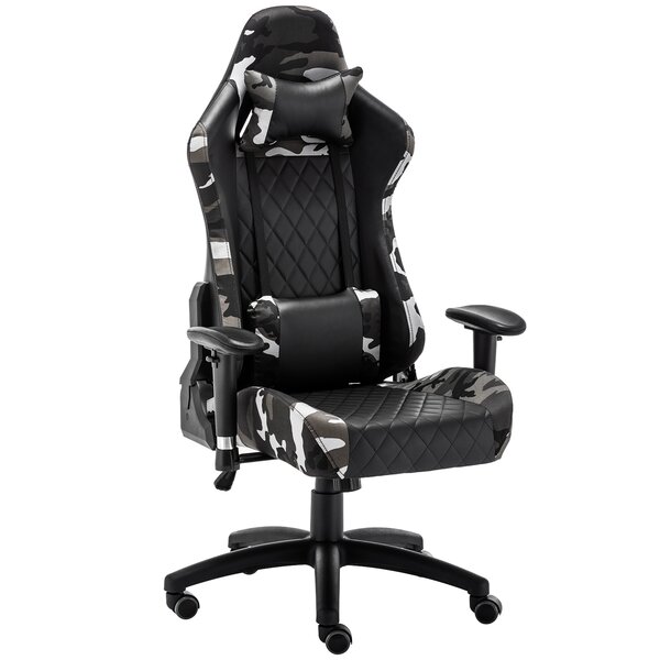 Inbox Zero Gaming Chair Military Style Office Chair With Headrest And ...