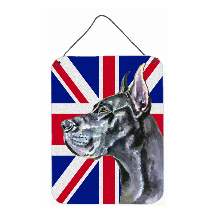 Caroline S Treasures Black Great Dane With English Union Jack