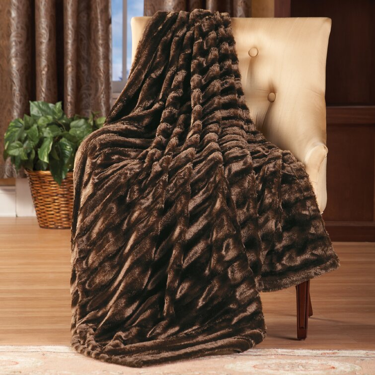 Luxury Plain Mink Faux Fur Throw,Super Soft Fleece Blanket All Colours/Sizes 