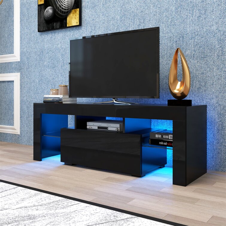 Details about   High Gloss TV Stand Cabinet Wood Living Room Furniture Center Console Cabinet 