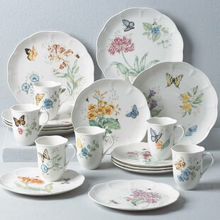 side plate /&  bowl, Butterfly dinner plates set Fine bone china dinner plate