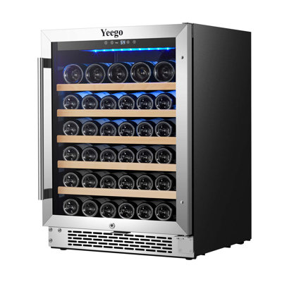 52 Bottle Yeego Single Zone Freestanding/Built-In Wine Refrigerator