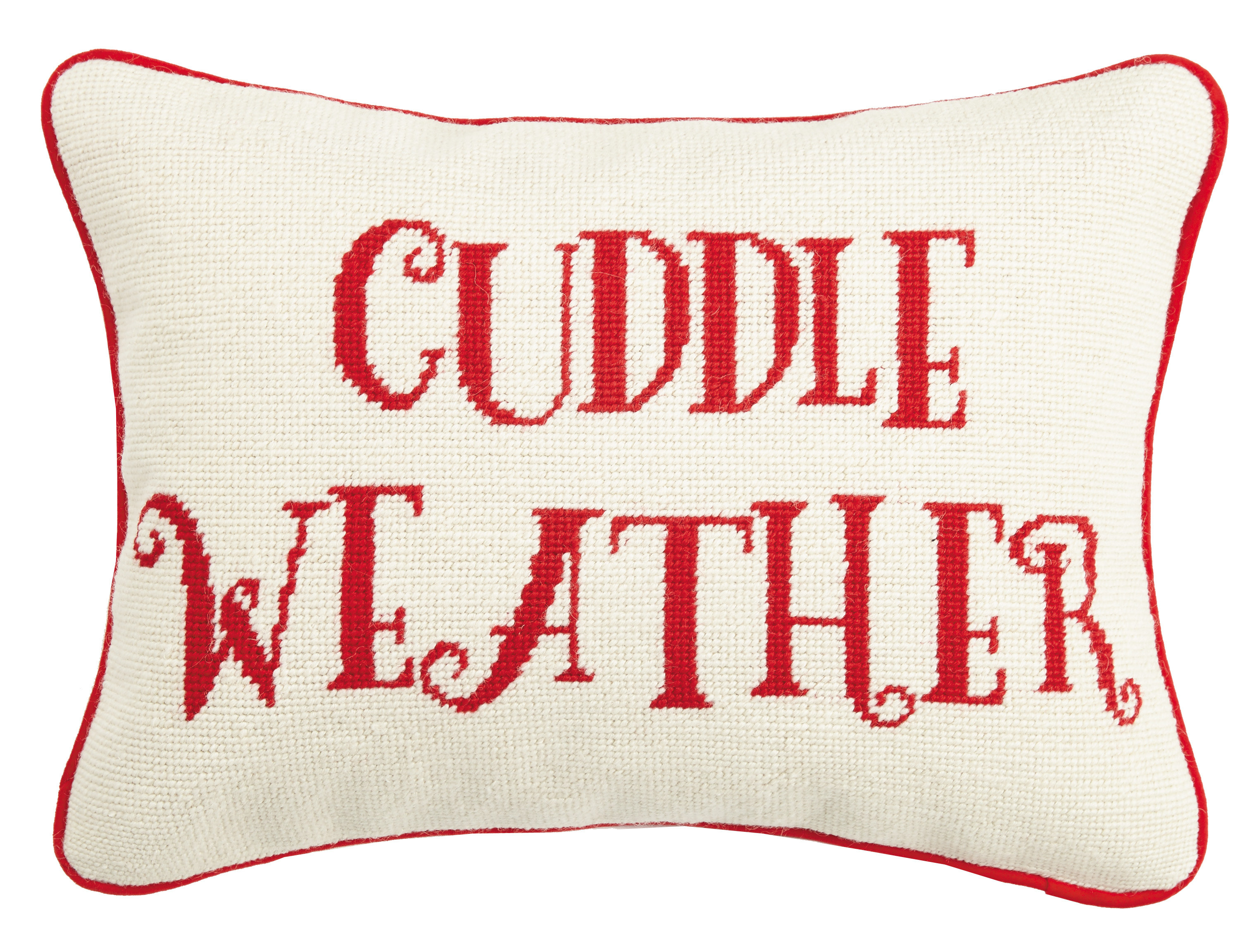 The Holiday Aisle Beulah Cuddle Weather Needlepoint Throw Pillow