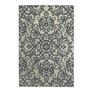 Augusta Spokane Beige and Blue Area Rug