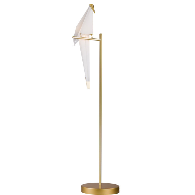 Brayden Studio Leist Bird 55 Led Swing Arm Floor Lamp Reviews Wayfair