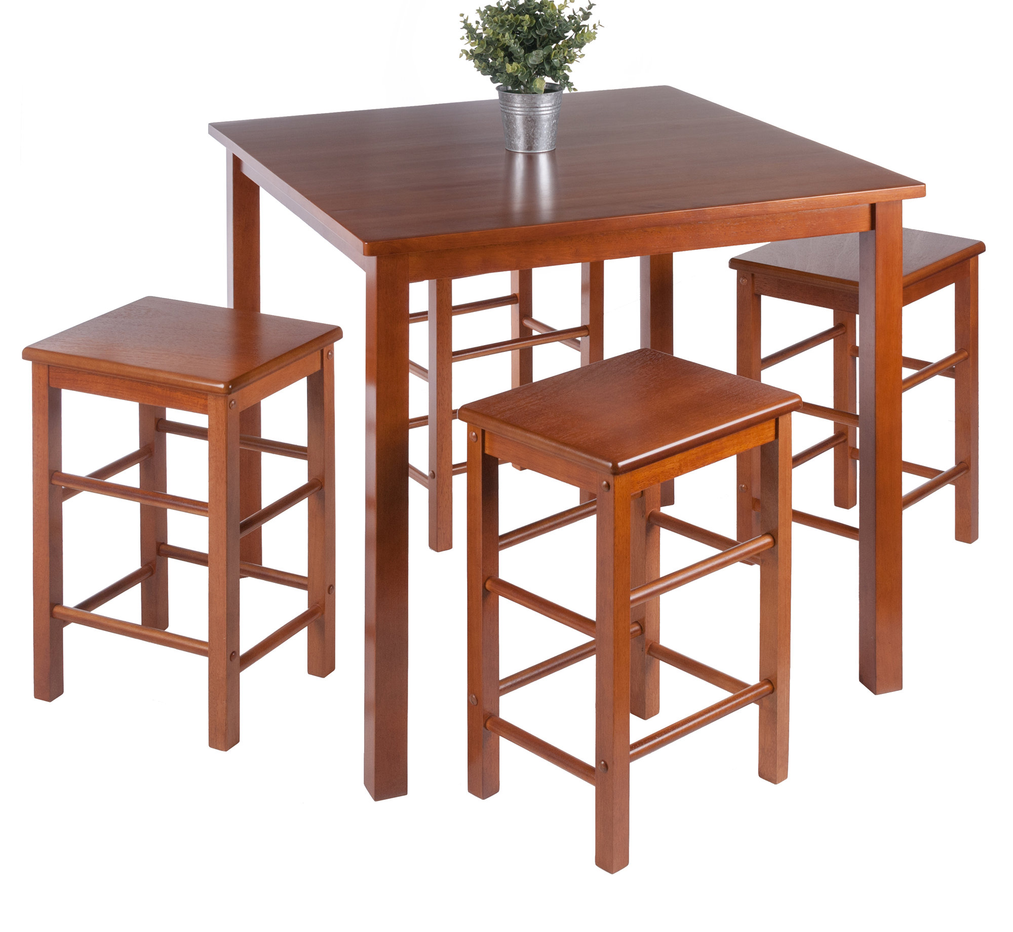 Red Barrel Studio Broseley Space Saver 5 Piece Solid Wood Dining Set Reviews Wayfair