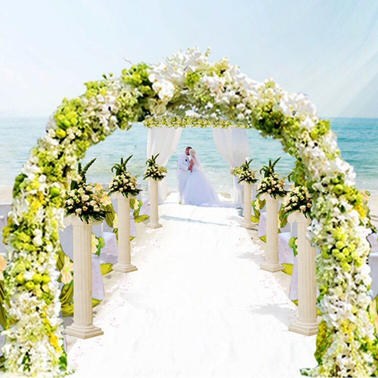 7.9 Feet White Metal Arch for Wedding Party  Garden Decoration USA Shipping 