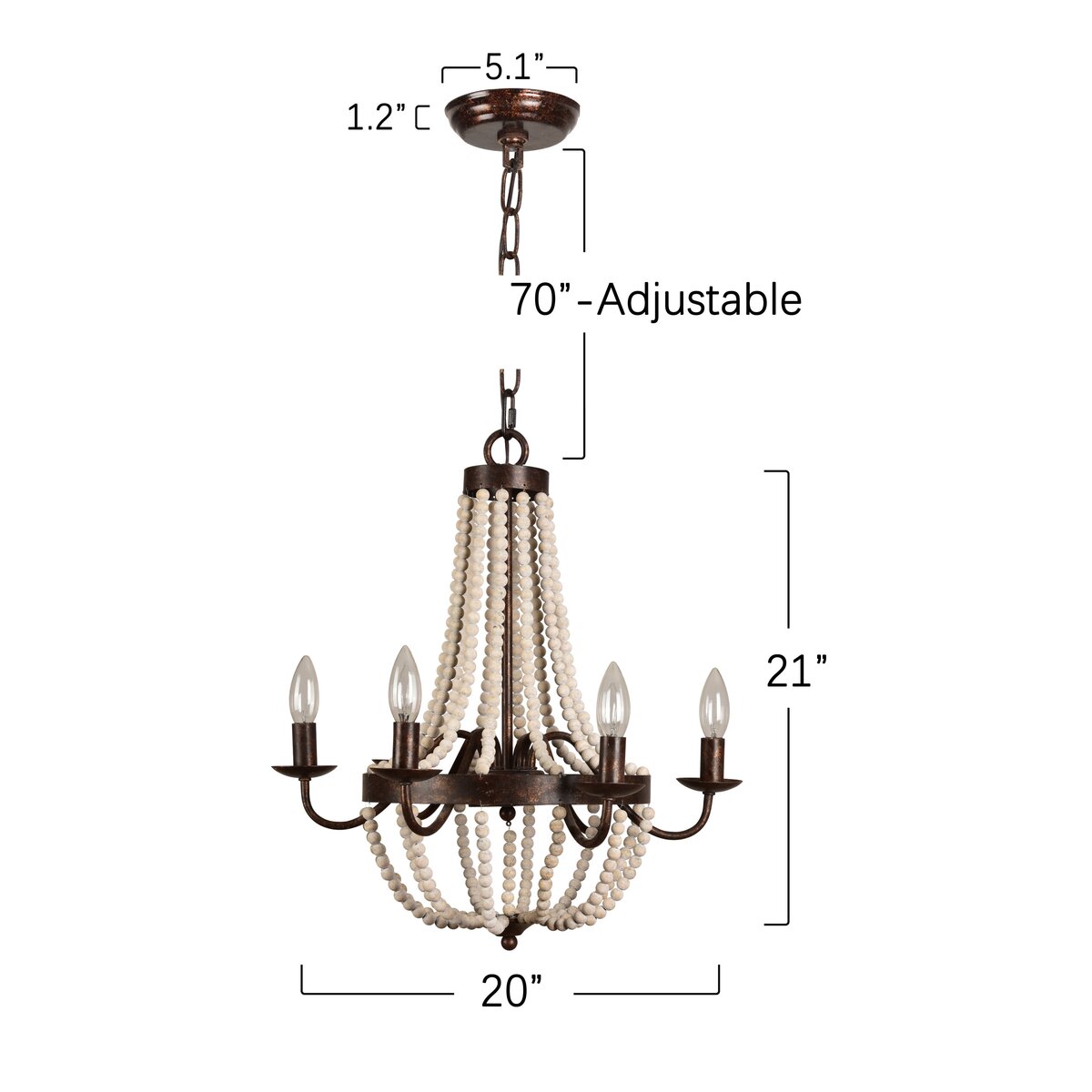 Dakota Fields Wibeke 6 - Light Candle Style Empire Chandelier with ...