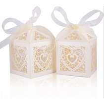 12pcs Creative Beautiful Transparent Treasure Box Wedding Candy Box for Wedding 