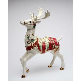 Details about   Set of 2 Ceramic Christmas Reindeer Deer 