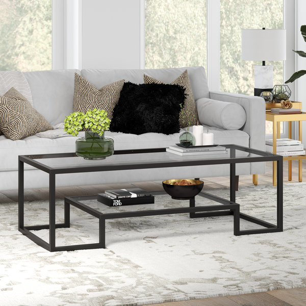 imel frame coffee table with storage mercer41 table base