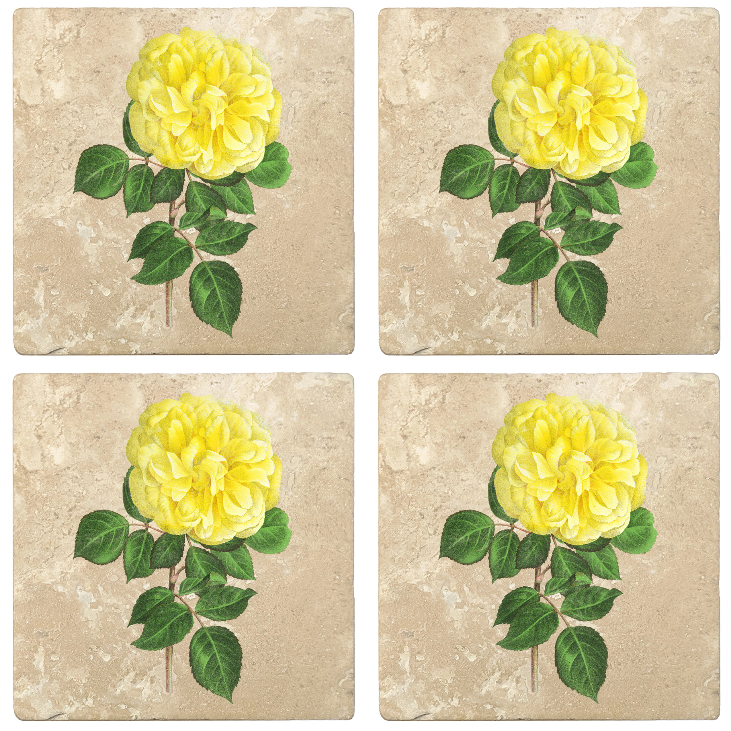 yellow drink coasters