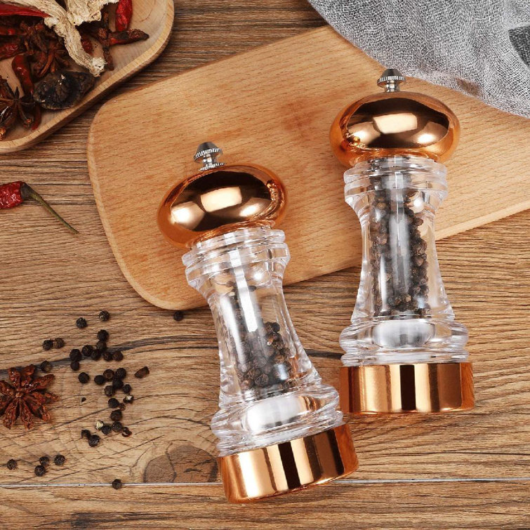 gold salt and pepper mill set