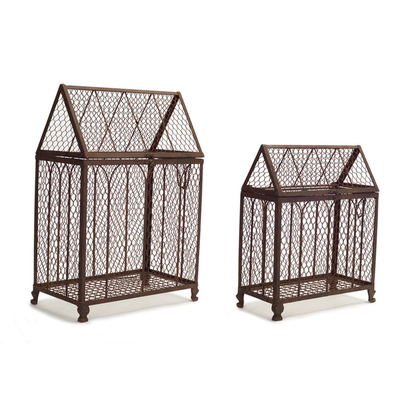 Melrose Intl. Chicken Wire 2 Piece Decorative Bird Cage Set Wayfair