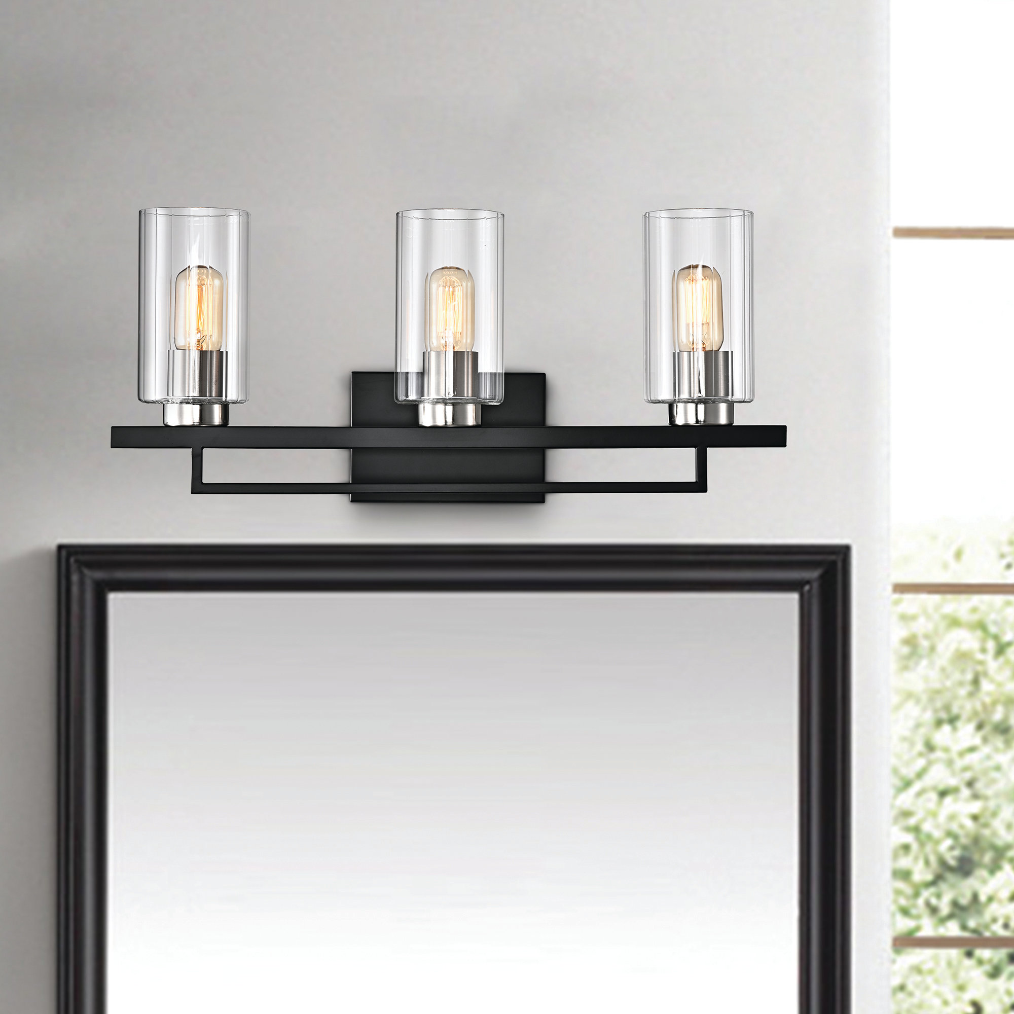 modern matte black vanity light