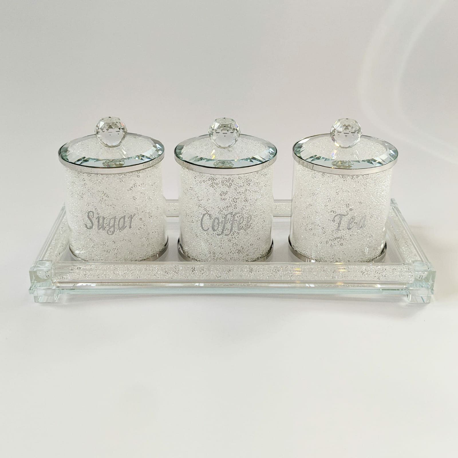 Mercer41 Silver Tea Coffee Sugar 400ml Kitchen Canister Set Reviews Wayfair Co Uk