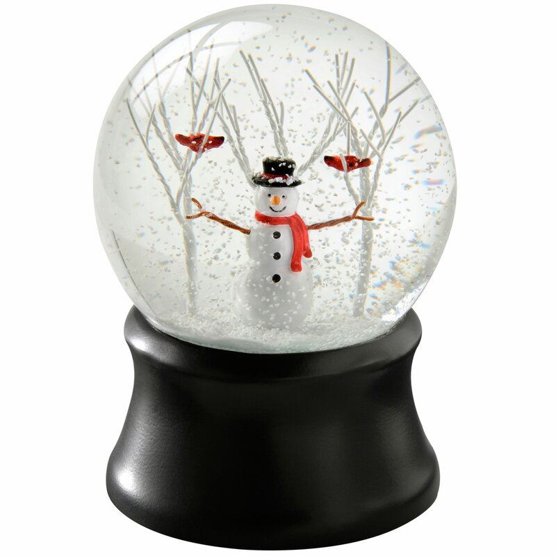 The Seasonal Aisle Snowman and Cardinal Birds Snow Globe & Reviews ...