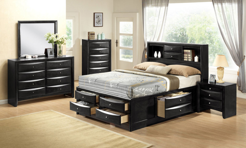 5-1_Kathlyn Storage Platform Bedroom Set Bed Size: Queen, Color: Gray( incomplete Box 4 of 4)