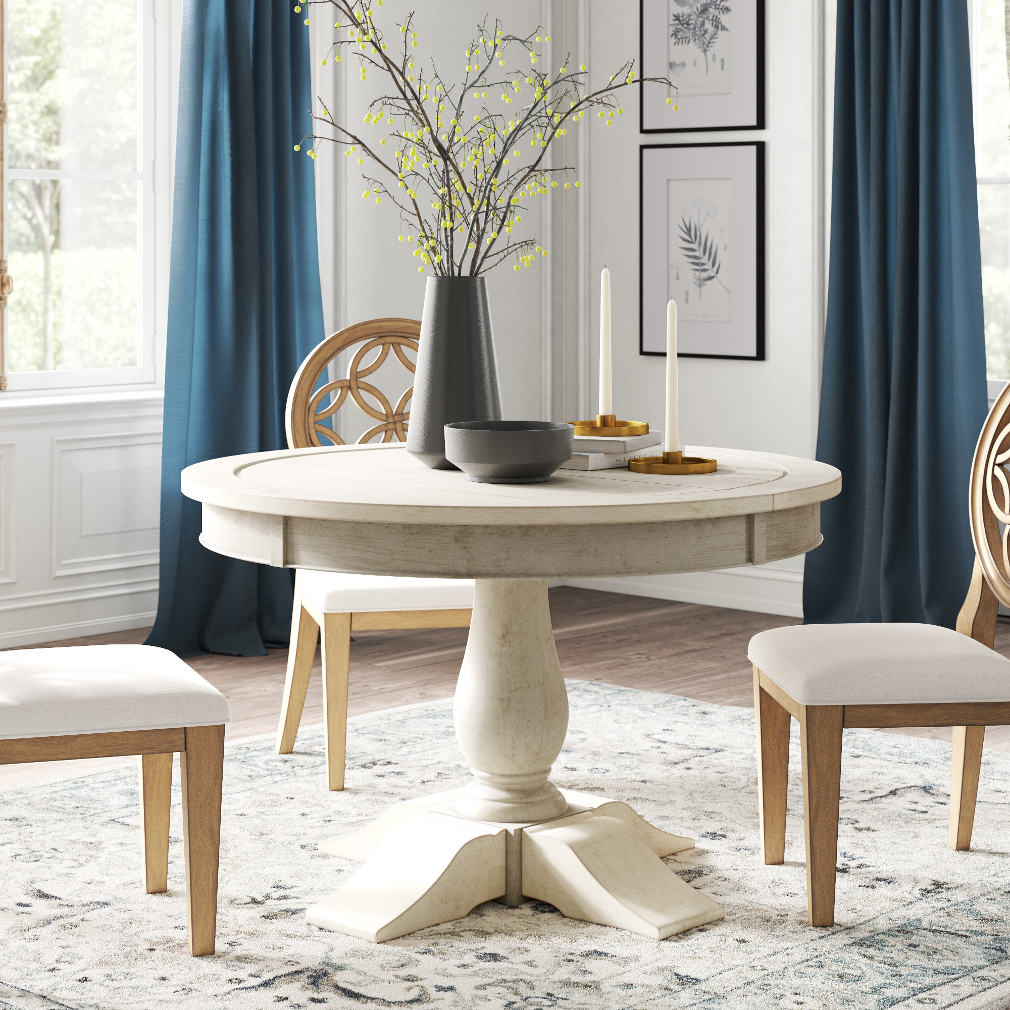 Country Farmhouse Round Kitchen Dining Tables You Ll Love In 2021 Wayfair