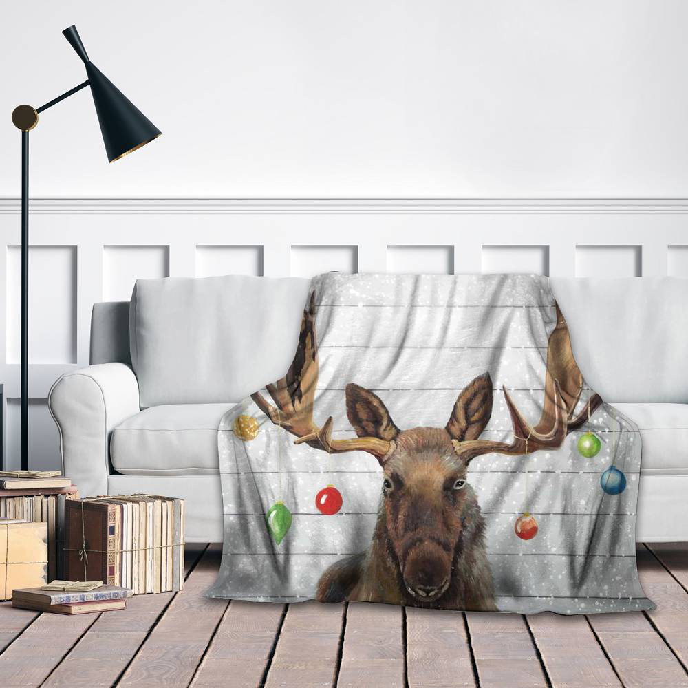 Begin Edition International Inc. Moose Has Christmas Balls Fleece