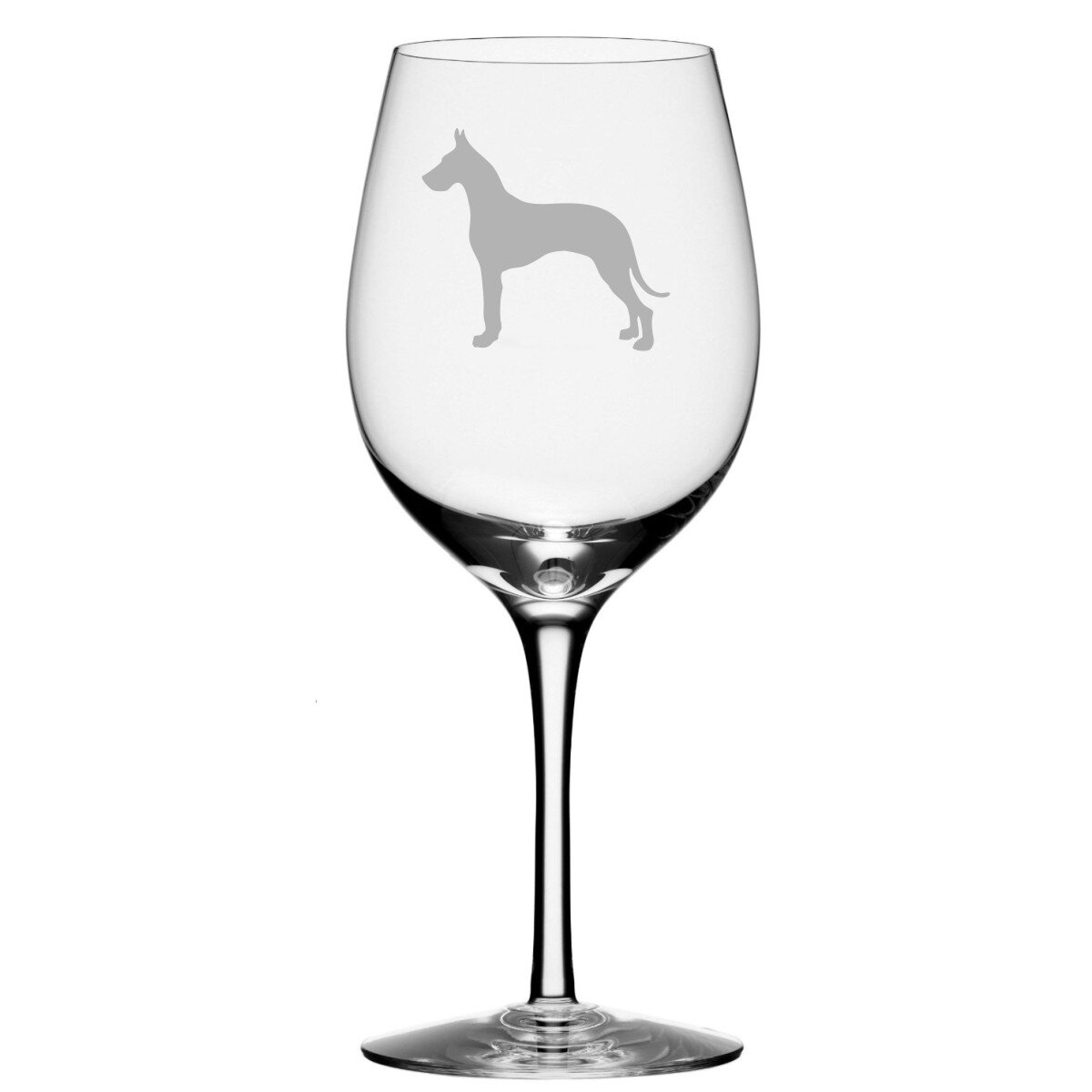 Great Dane Dog Stemmed Stemless Wine Glass 