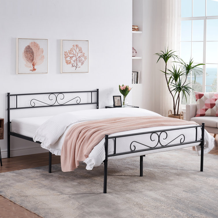 Twin/Full/Queen Size 6 Leg Metal Platform Bed Frame Foundation Bedroom Furniture 