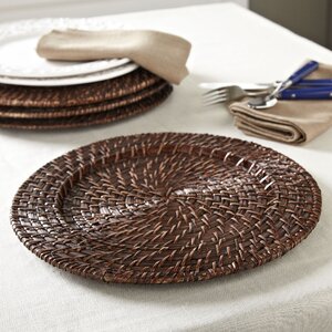 Round Rattan Chargers (Set of 4)