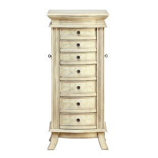 White Jewelry Armoire Stand Up