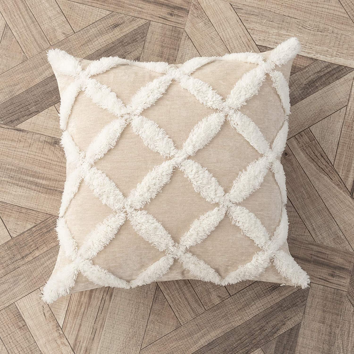 Soft Velvet Geometric Decor Throw Pillow Cover Set of 4 Cushion Case 18"x18"