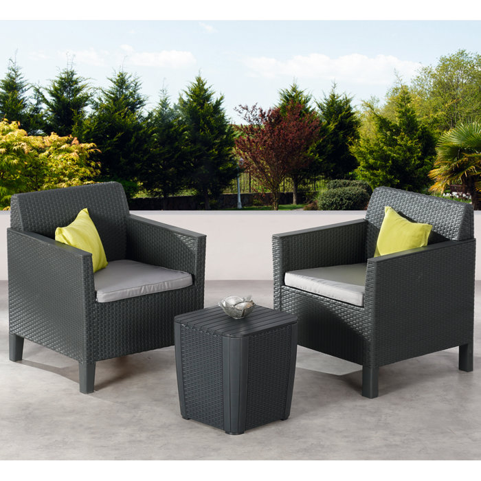 Garten Living 2Sitzer Lounge Set Amalfi aus Polyrattan