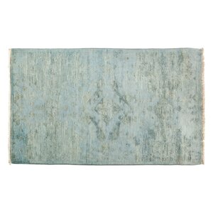 One-of-a-Kind Vibrance Hand-Knotted Blue Area Rug