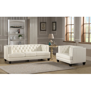 Crewellwalk 2 Piece Leather Living Room Set by Rosdorf Park