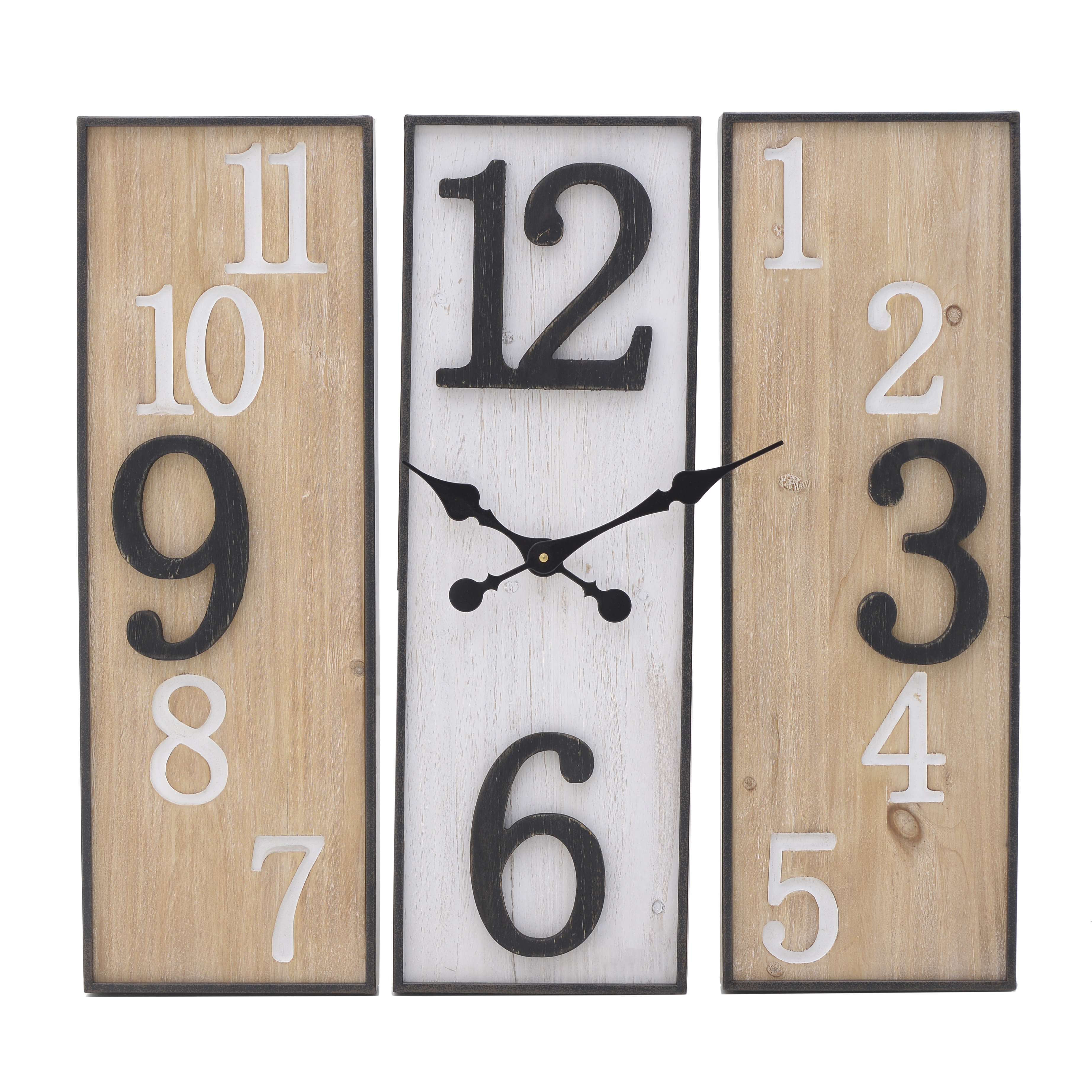 Brambly Cottage Martinson Wood Wall Clock Wayfair.co.uk