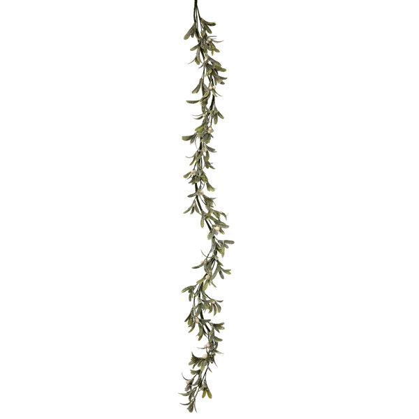FROSTED WHITE BERRY MISTLETOE GARLAND 180CM PREMIUM QUALITY ARTIFICIAL MISTLETOE