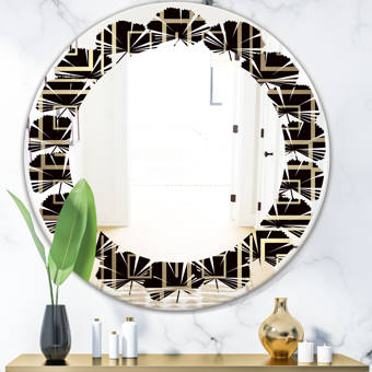 August Grove Meltham Round Silver Antiqued Framed Accent Mirror Wayfair