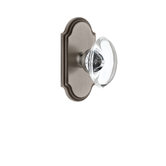 Crystal Provence Double Dummy Door Knob With Arc Plate