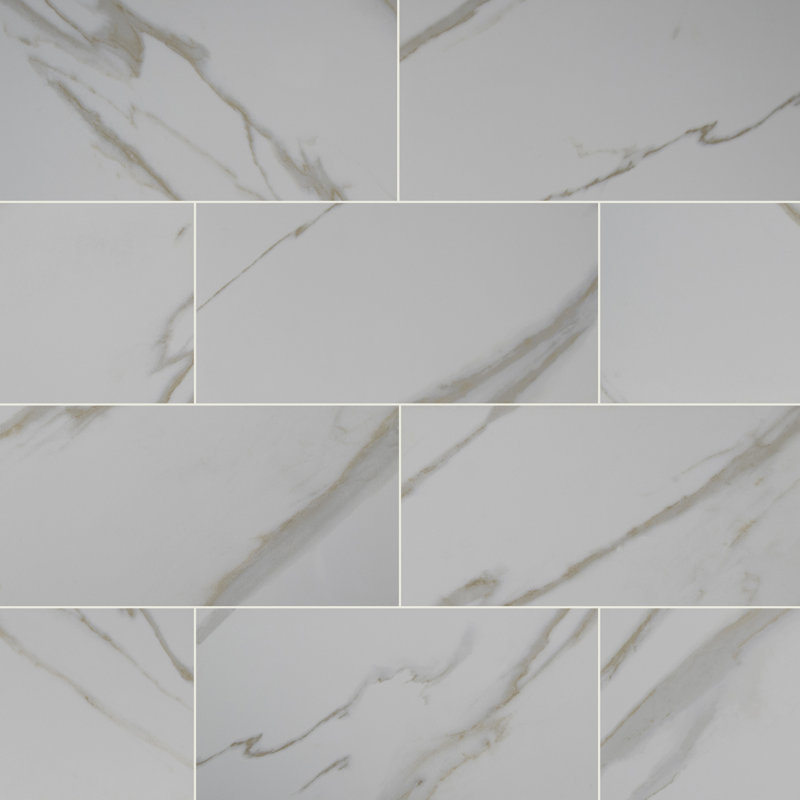 Msi Pietra Calacatta 12 X 24 Porcelain Field Tile Reviews Wayfair